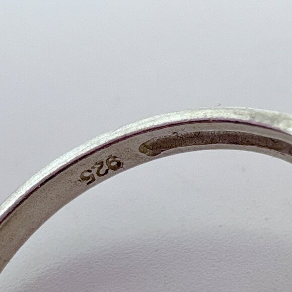 VTG Solid Sterling Silver 925 Openwork Scroll Design Band Ring Size 6.75 - Picture 5 of 8